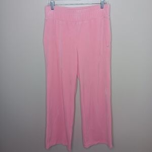Vintage Juicy Couture Women’s Large Velour Sweatpants Pink Flare Stretch